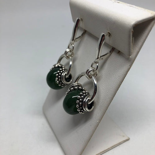 BC Nephrite Jade Chenille Earrings