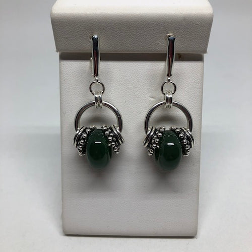 BC Nephrite Jade Chenille Earrings