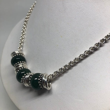 BC Nephrite Jade Chenille Necklace