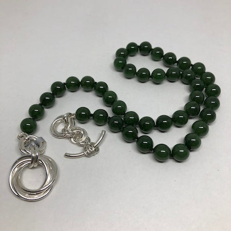 BC Nephrite Jade Jackie O Necklace