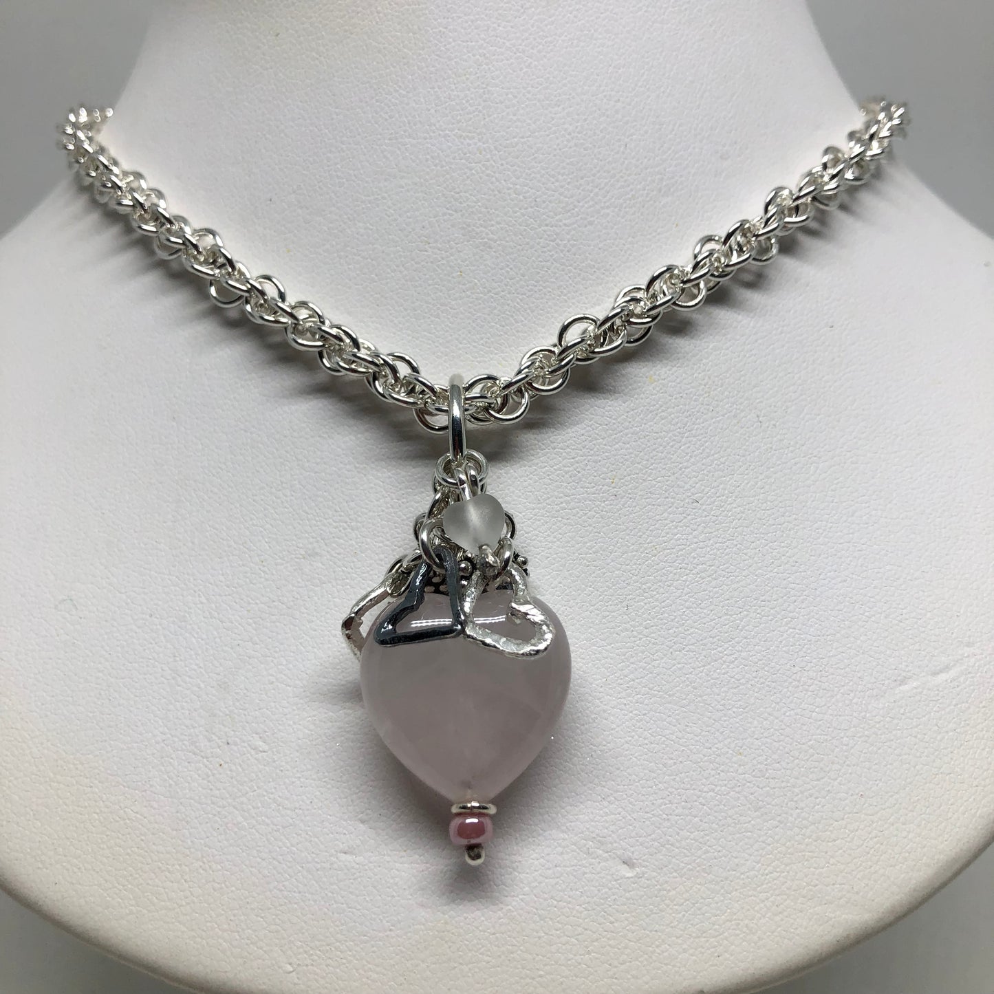 Rose Quartz Missing Hearts Pendant