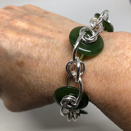 BC Nephrite Jade Donut Bracelet