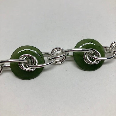 BC Nephrite Jade Donut Bracelet