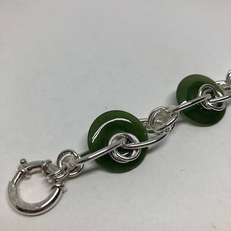 BC Nephrite Jade Donut Bracelet