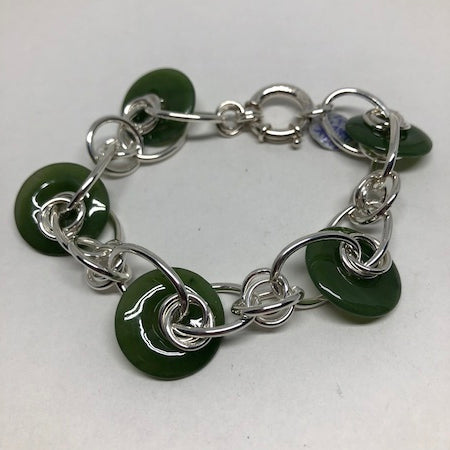 BC Nephrite Jade Donut Bracelet