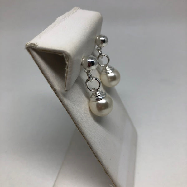 Jackie O Pearl Drop Earrings
