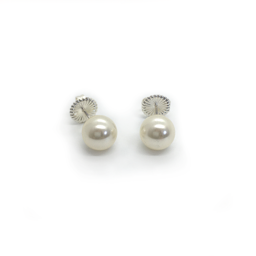 Jackie O Pearl Stud Earrings