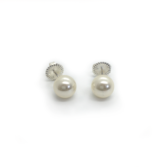 Jackie O Pearl Stud Earrings