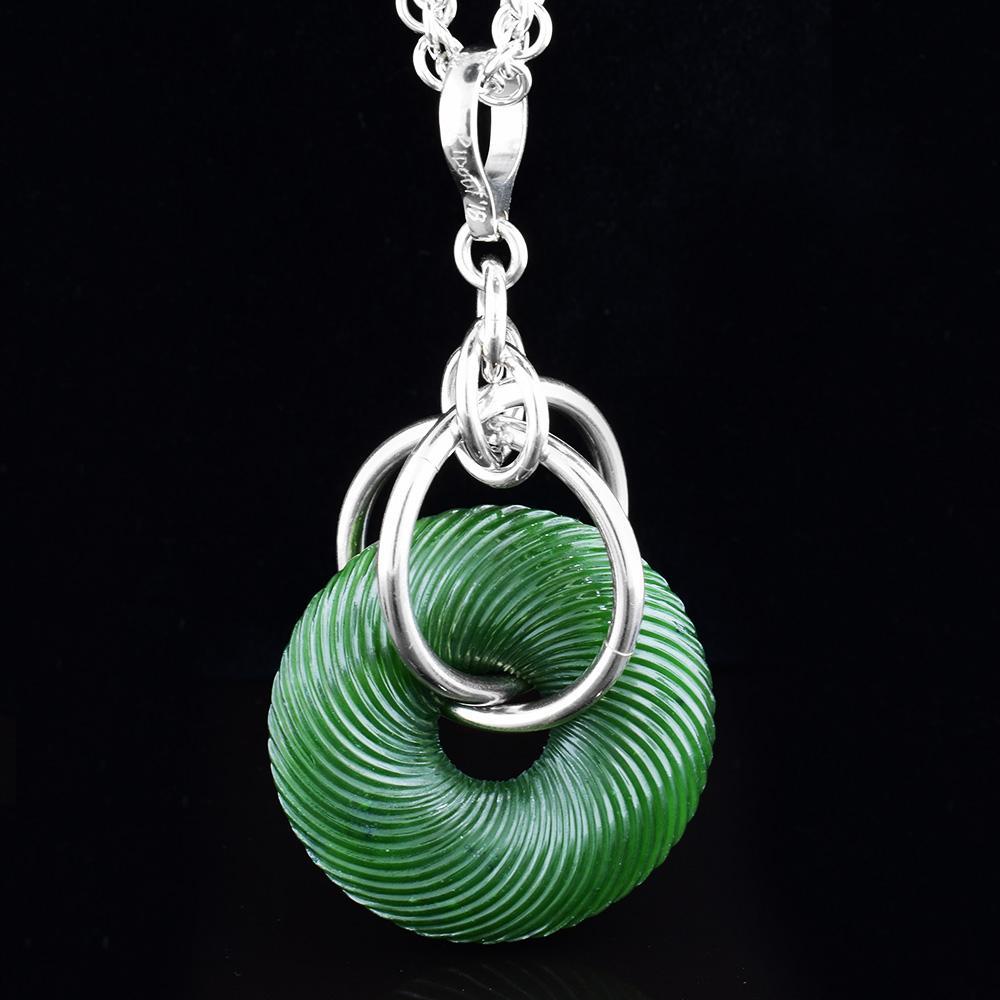 BC Nephrite Jade Wow Large Pendant