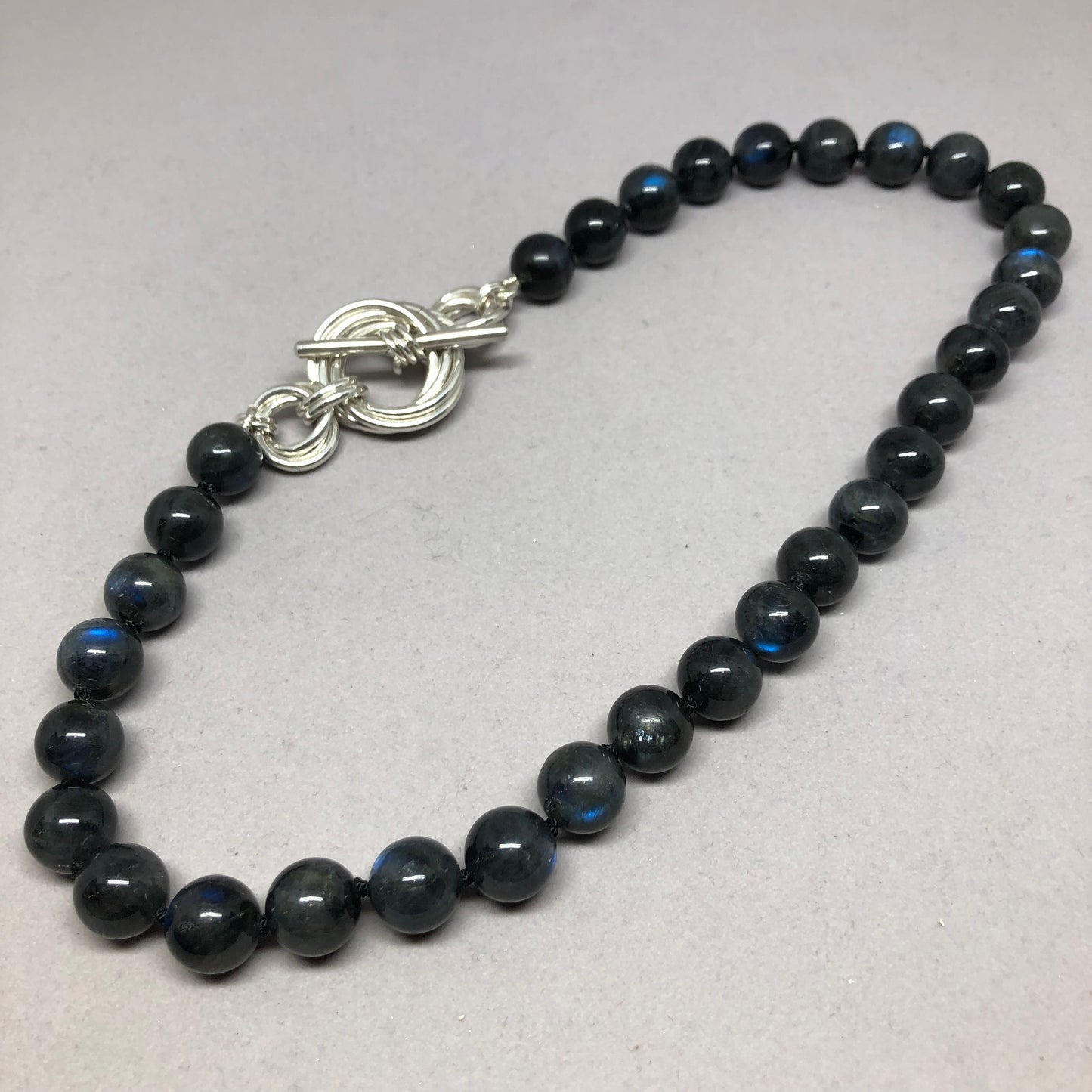 Jackie O Black Labradorite Necklace