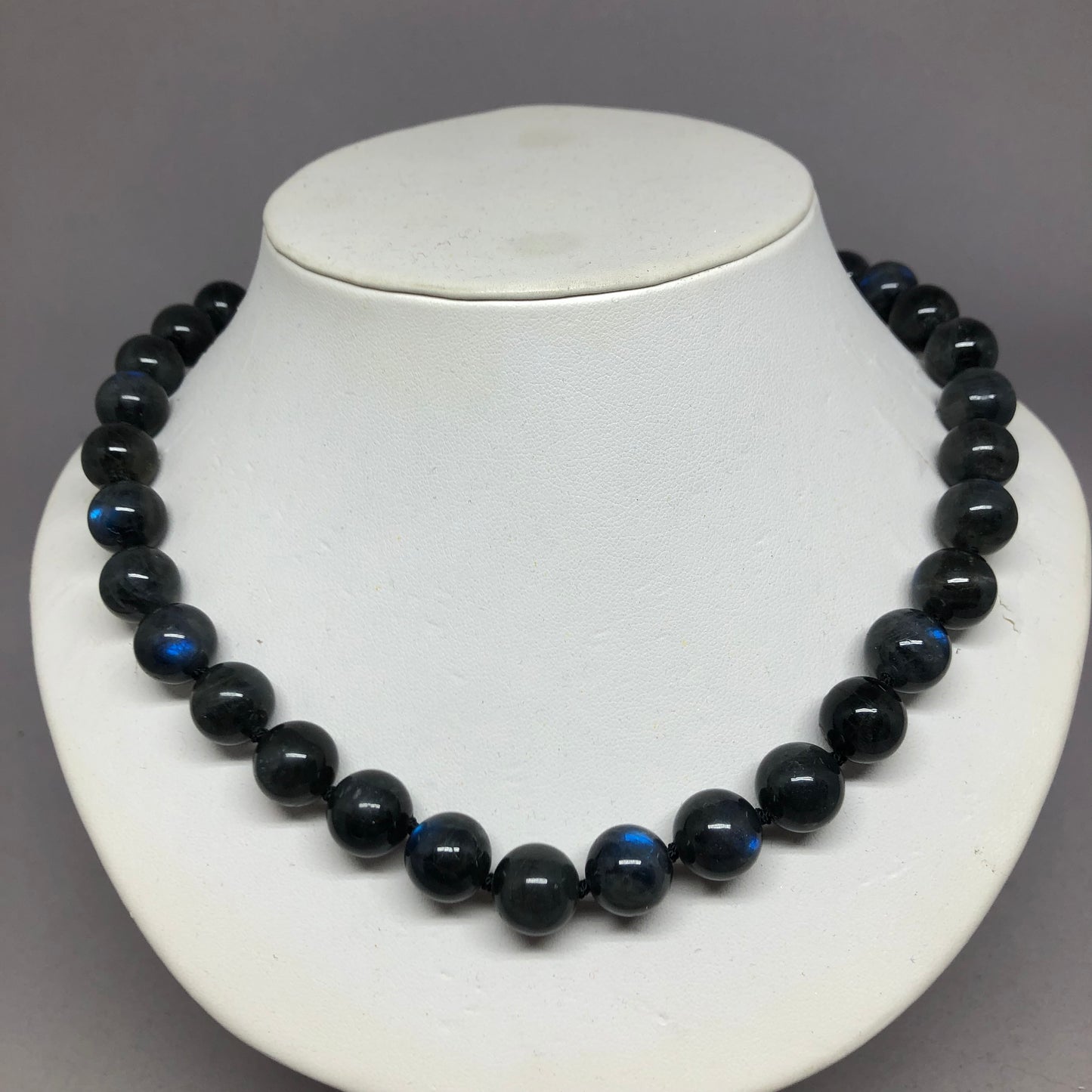 Jackie O Black Labradorite Necklace