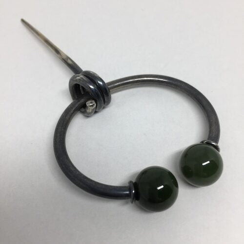 BC Nephrite Jade Penannular Shawl Pin
